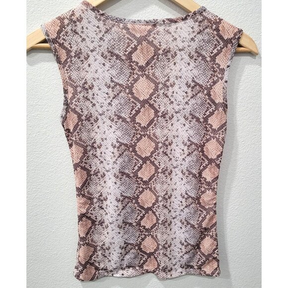 J For Justify Snake Print Sleeveless Top with Cutout Detail Size S - Picture 6 of 7